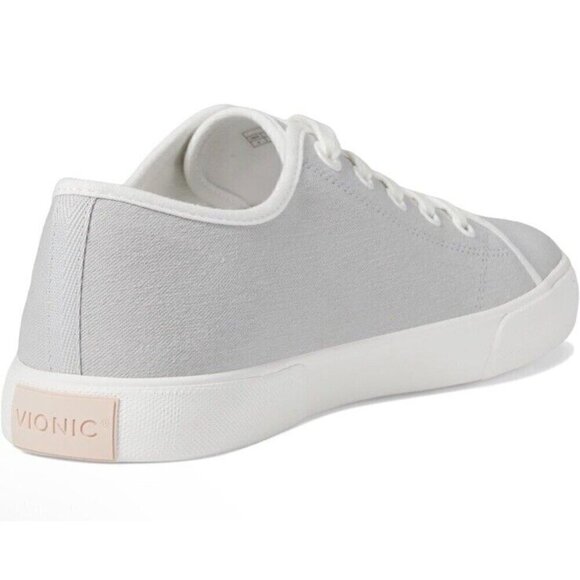 Vionic Oasis Vapor Gray Canvas Sneaker Womens 6.5 Comfort Shoe Lace Up New - Picture 5 of 6